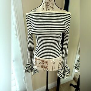 Striped Off-Shoulder Sweater